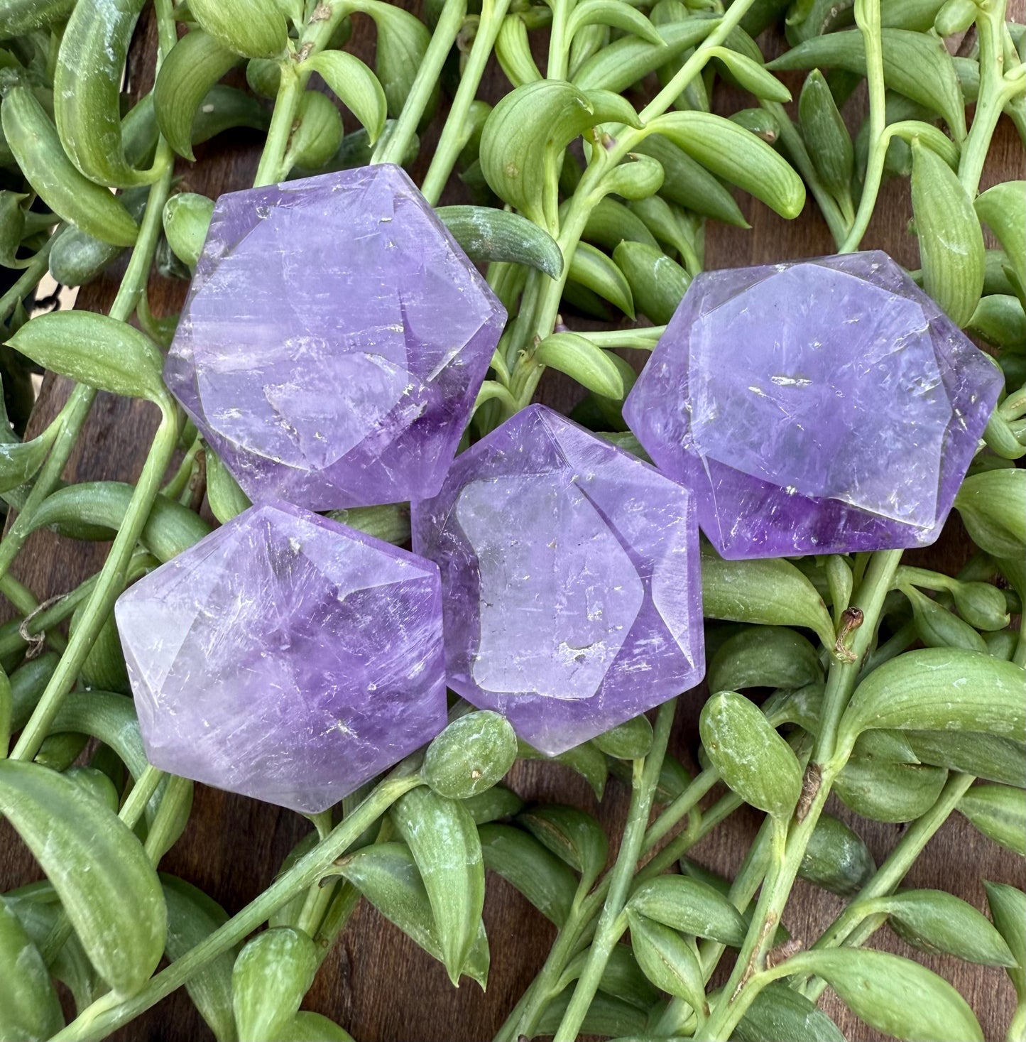 Amethyst Faceted Hexagon, David Star