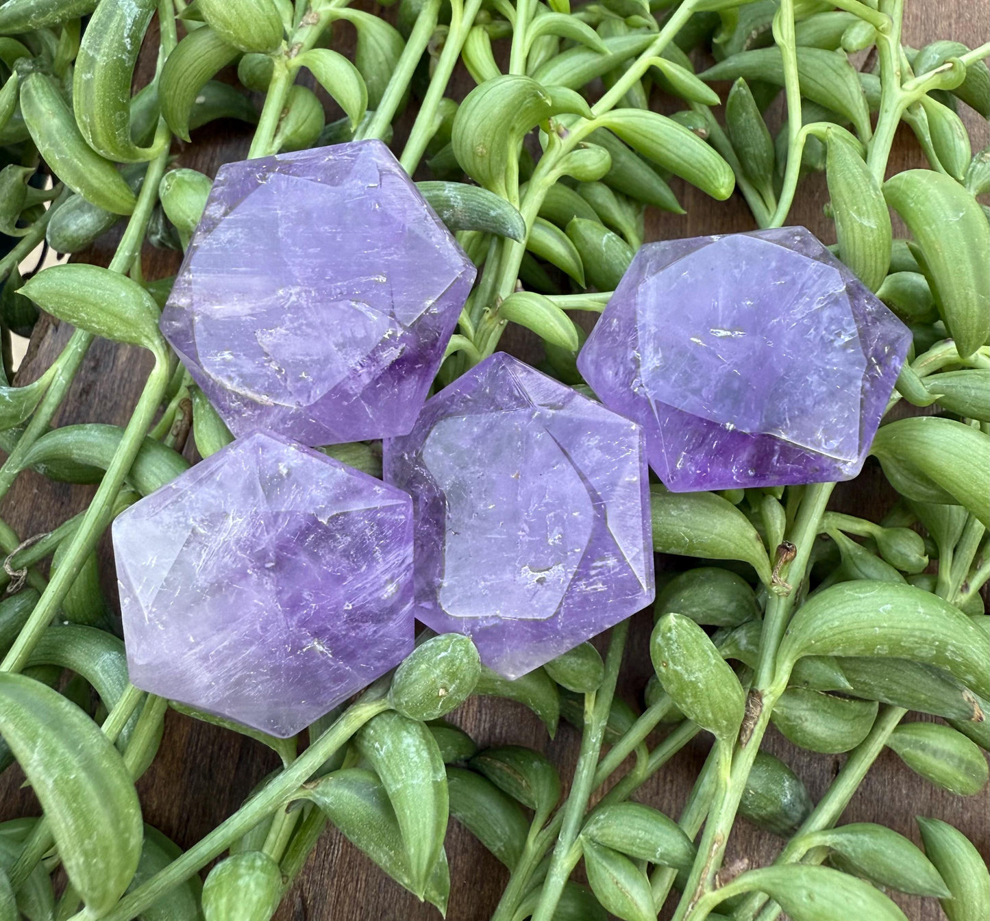 Amethyst Faceted Hexagon, David Star