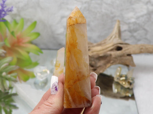 Golden Healer Quartz Crystal Tower