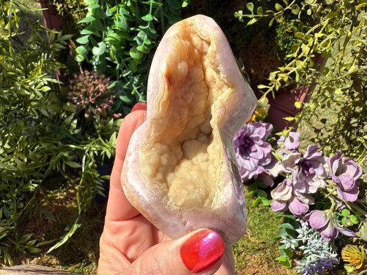 Polished Pink Aragonite Standing Freeform