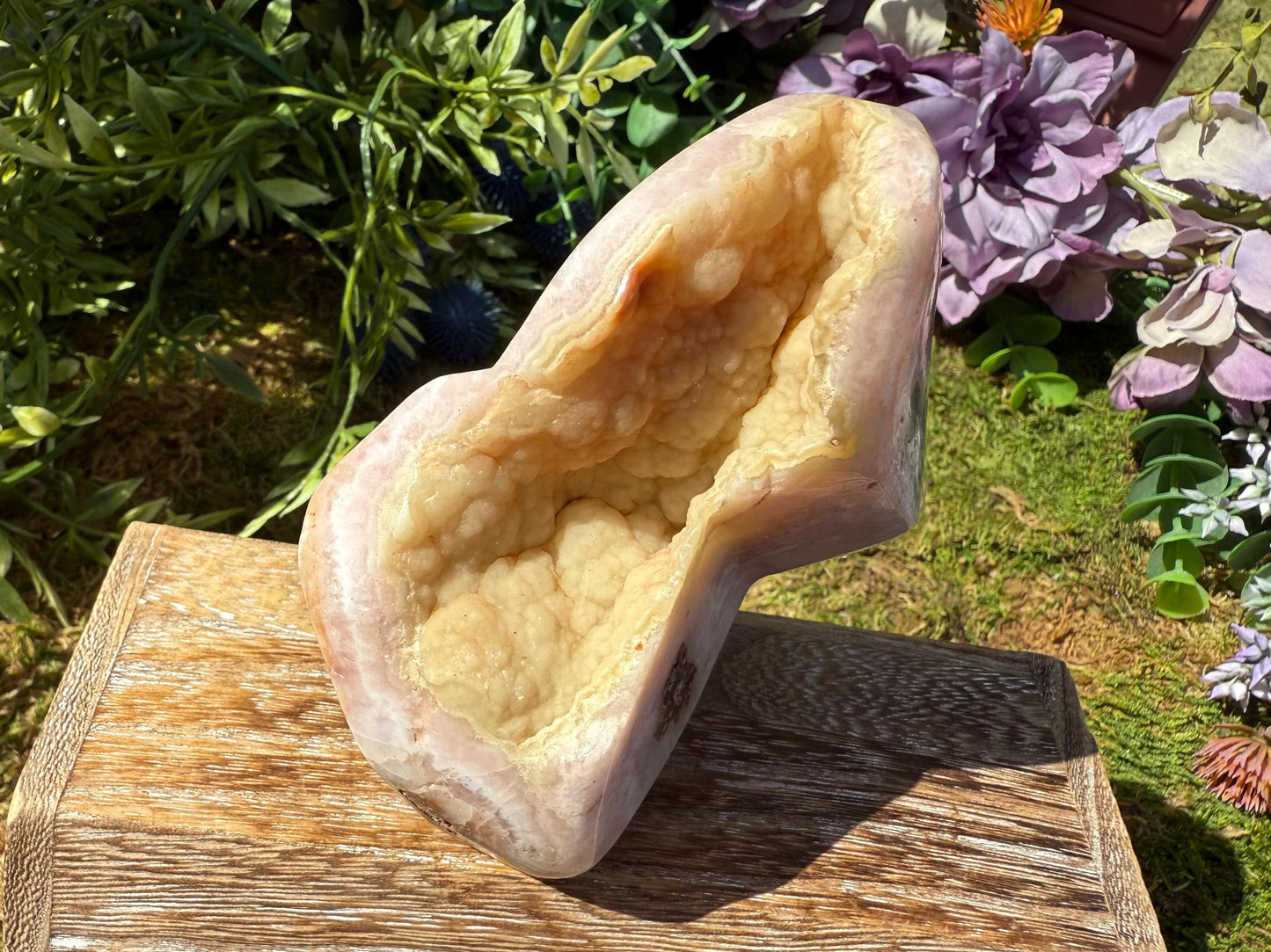 Polished Pink Aragonite Standing Freeform