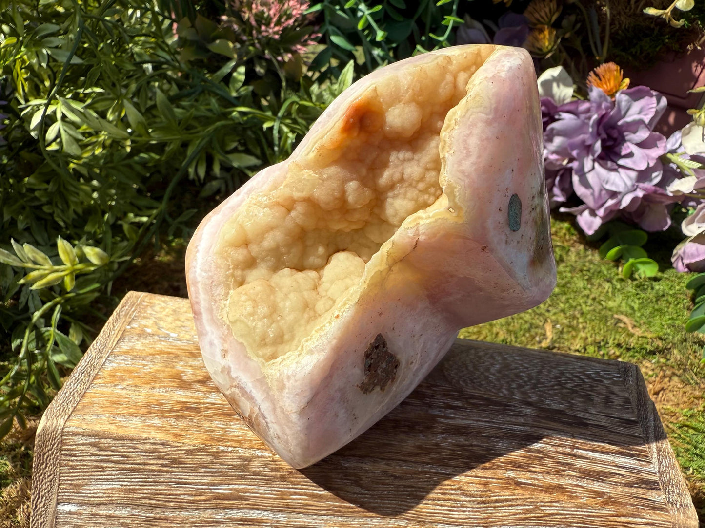 Polished Pink Aragonite Standing Freeform