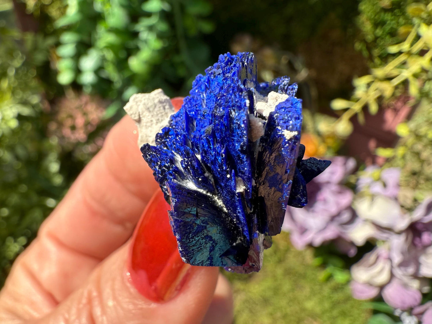 Deep Blue Azurite Crystal Thumbnail Specimen