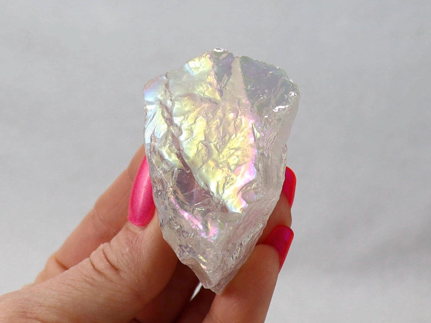Raw Angel Aura Quartz Crystal Stone