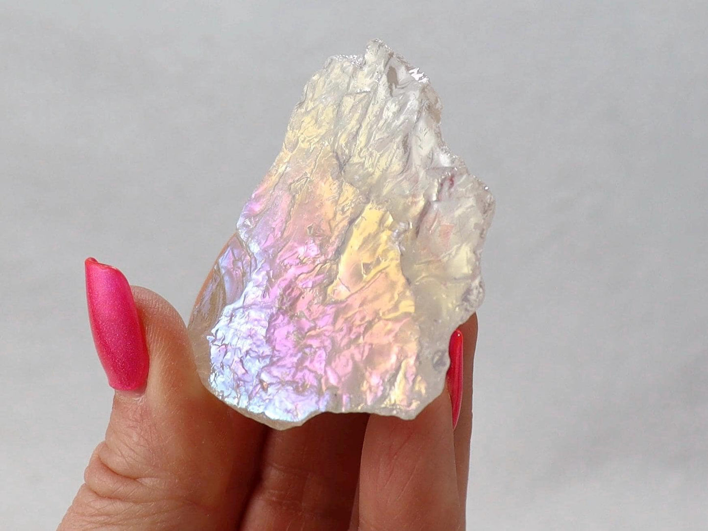 Raw Angel Aura Quartz Crystal Stone