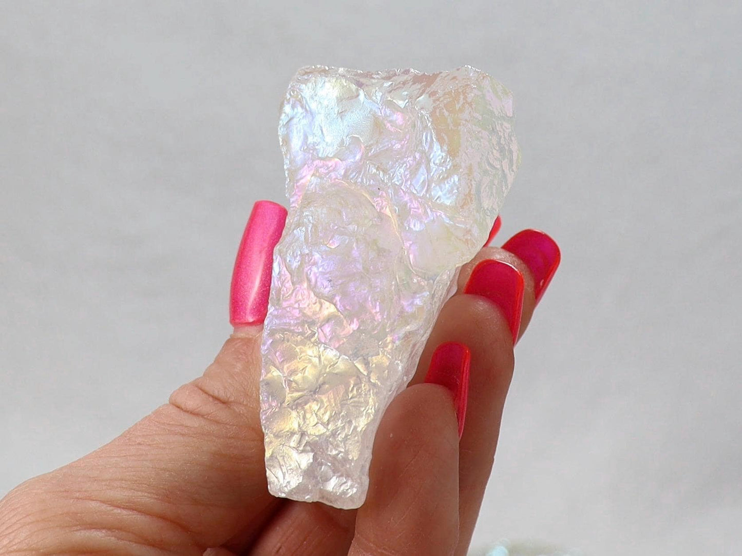 Raw Angel Aura Quartz Crystal Stone