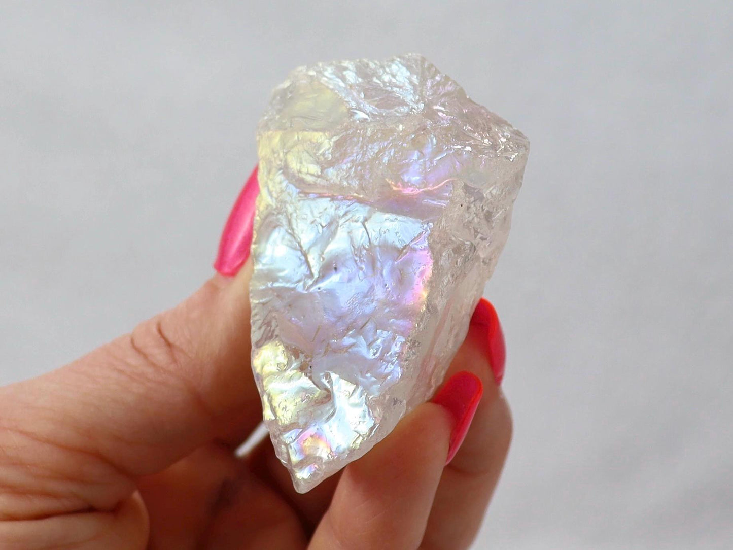 Raw Angel Aura Quartz Crystal Stone