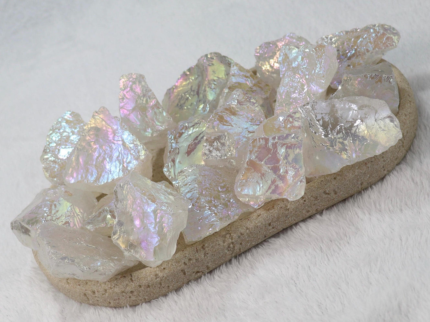 Raw Angel Aura Quartz Crystal Stone