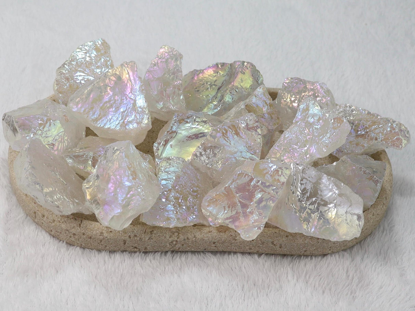 Raw Angel Aura Quartz Crystal Stone