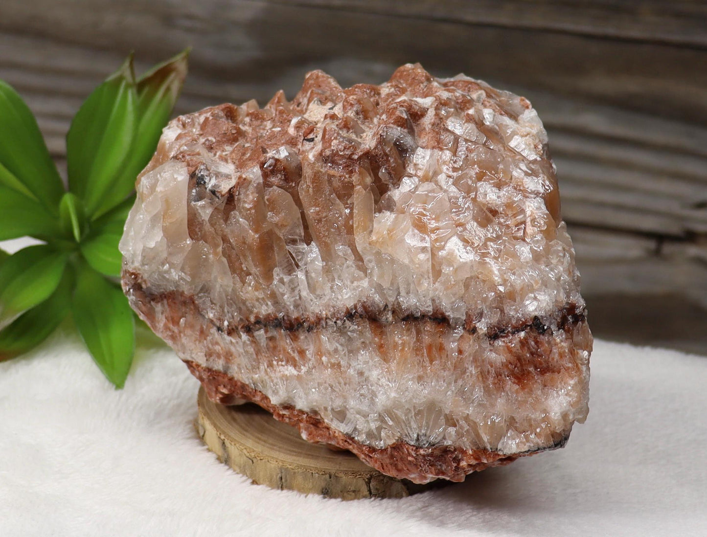 Red Banded Calcite Specimen