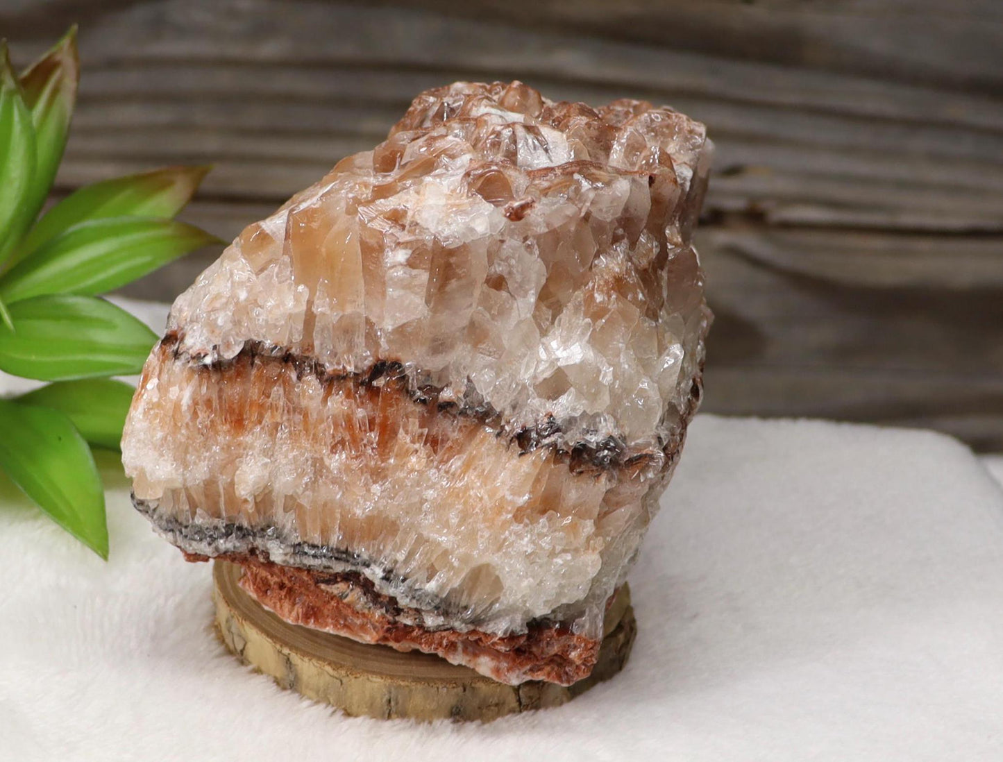 Red Banded Calcite Specimen