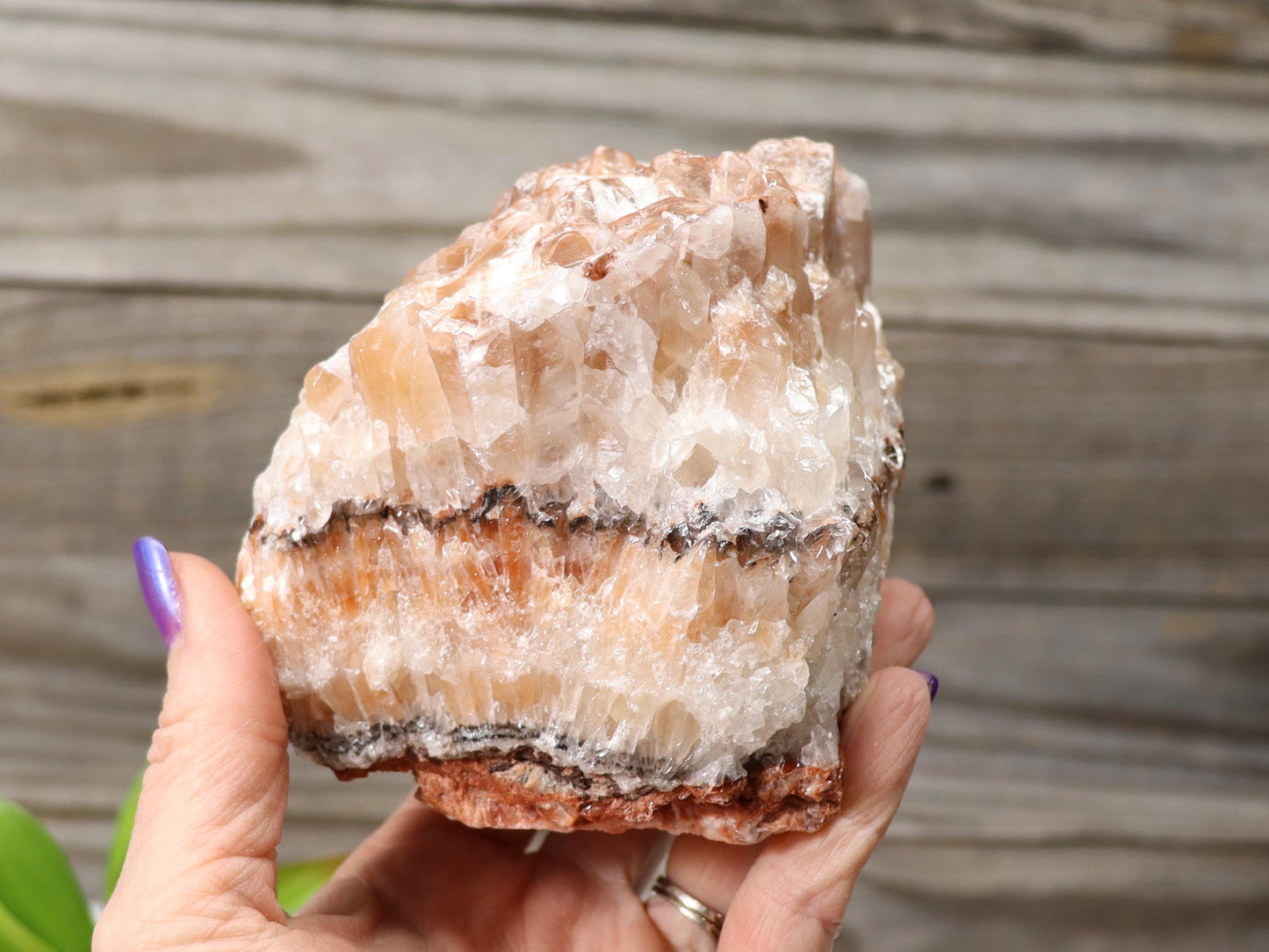 Red Banded Calcite Specimen