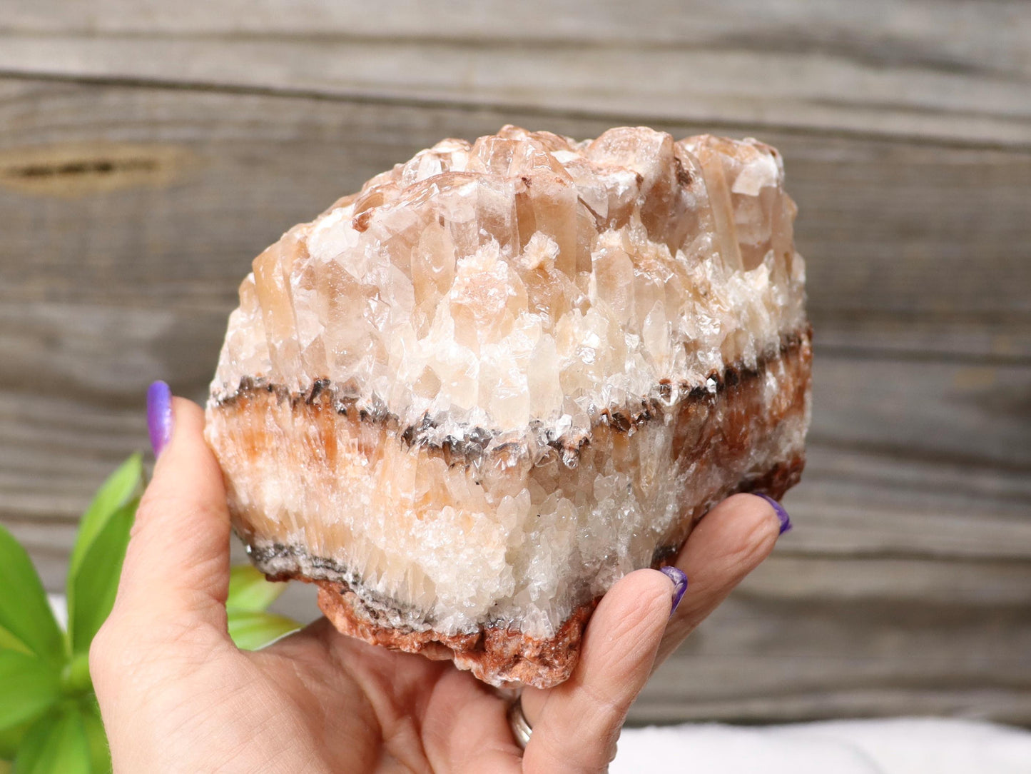 Red Banded Calcite Specimen