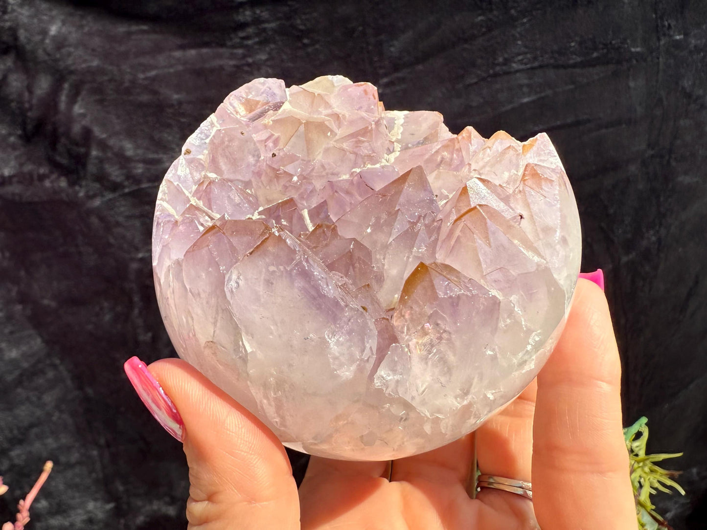 Amethyst Agate Geode Sphere