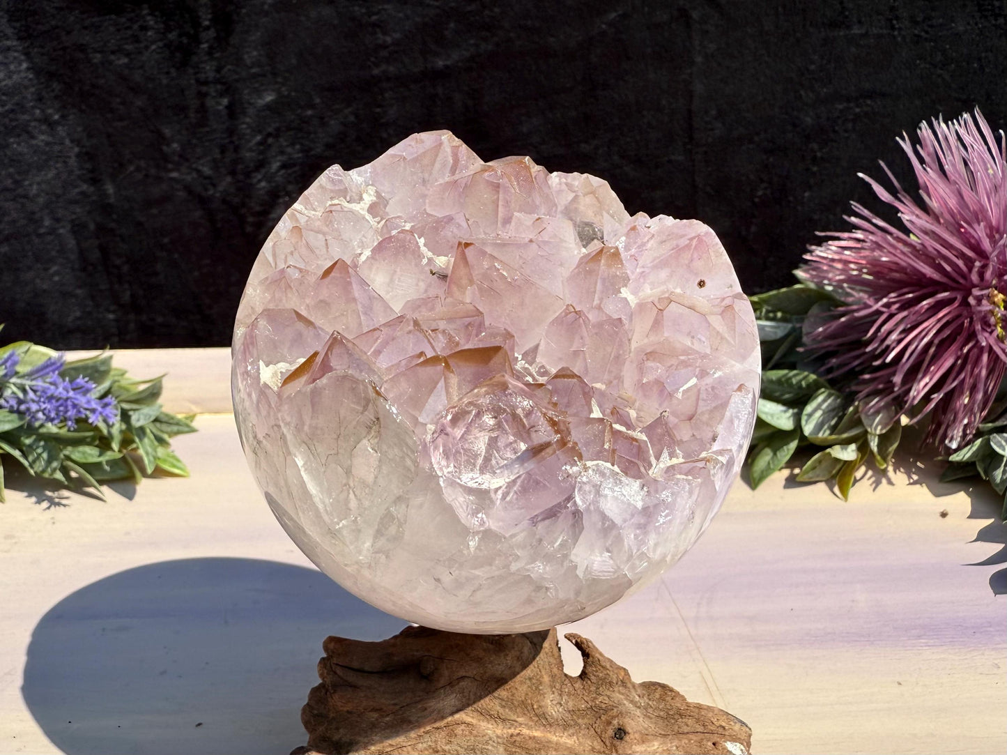 Amethyst Agate Geode Sphere