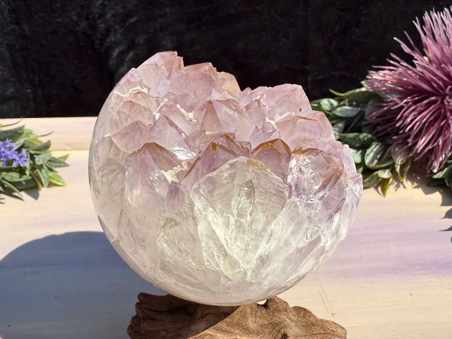 Amethyst Agate Geode Sphere