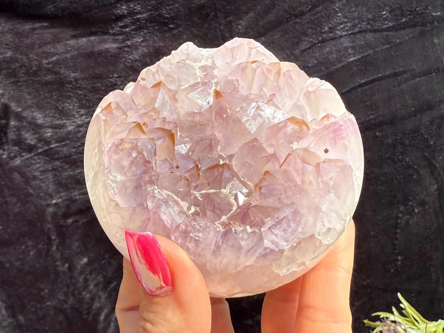 Amethyst Agate Geode Sphere