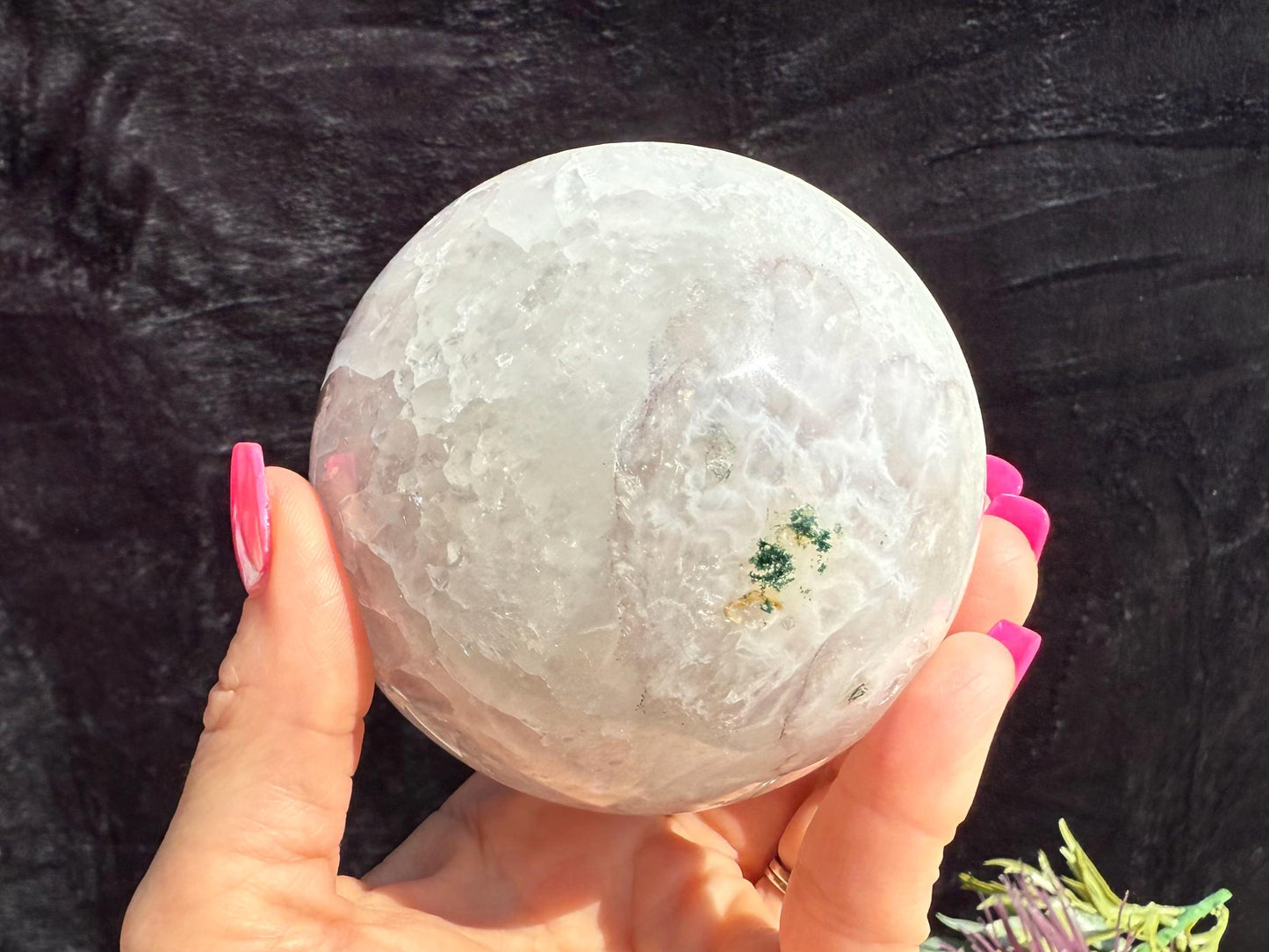 Amethyst Agate Geode Sphere