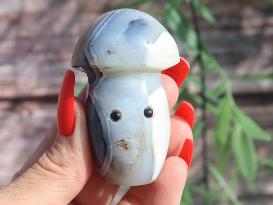 Banded Agate Crystal Mushroom Buddy