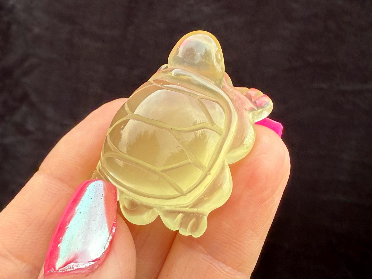 Citrine Turtle Carving