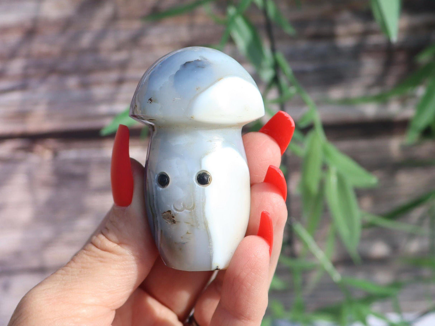 Banded Agate Crystal Mushroom Buddy