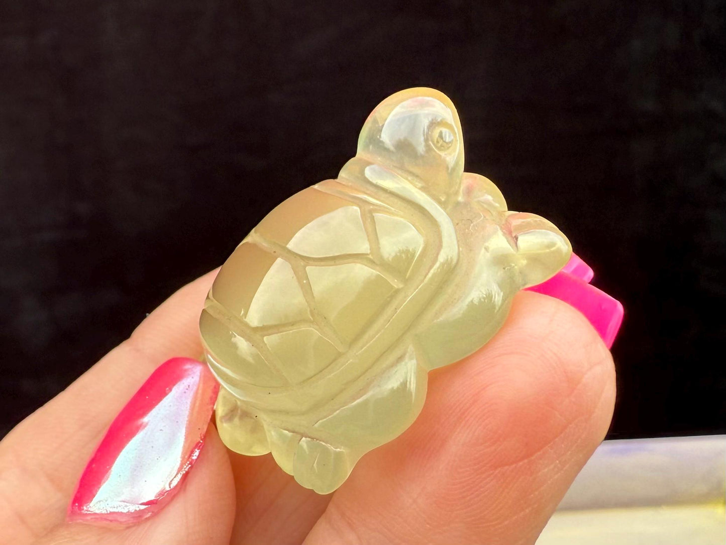Citrine Turtle Carving