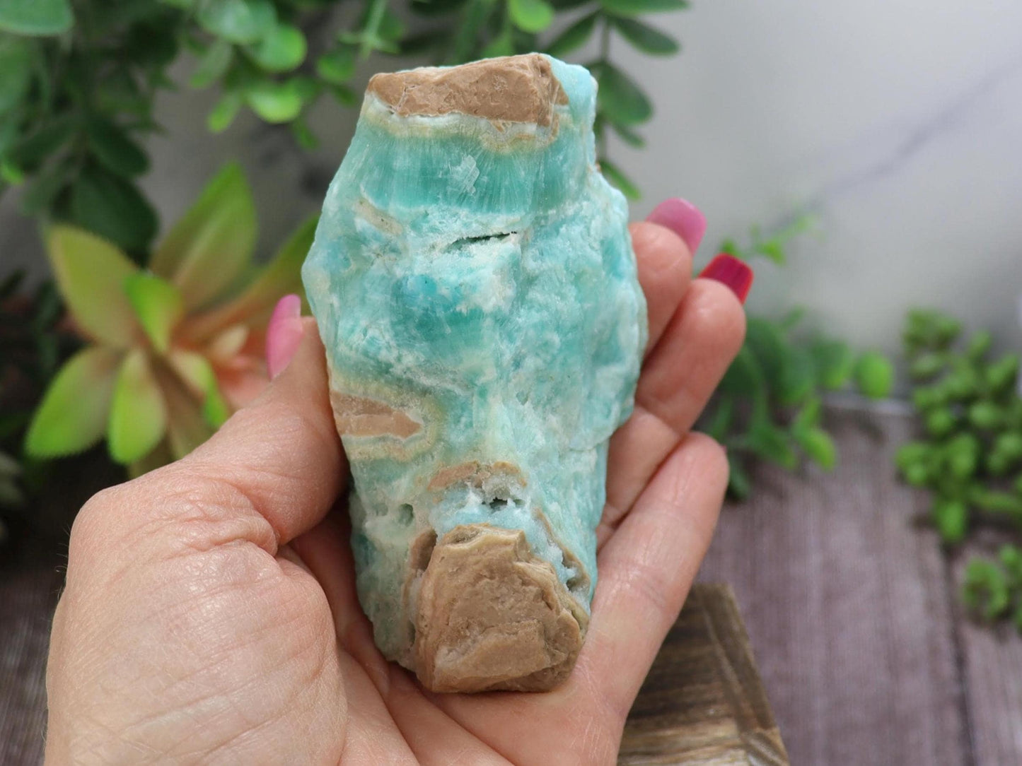 Raw Blue Aragonite Specimen