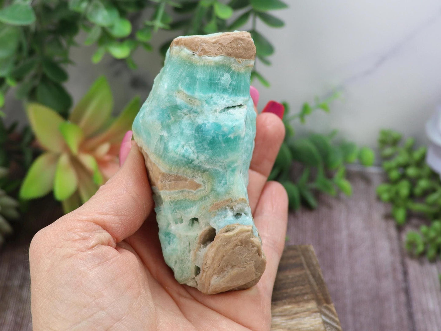 Raw Blue Aragonite Specimen