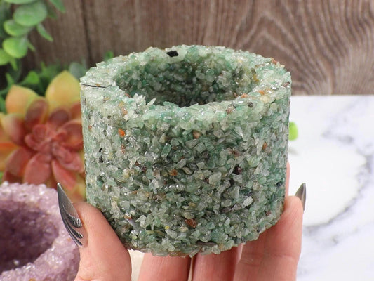 Crystal Chip Plant Pot: Desk Decor, Crystal Planter