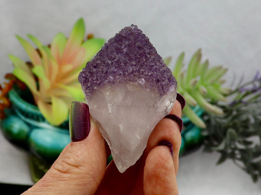 Amethyst Sugar Druzy Point: Brazilian Crystal