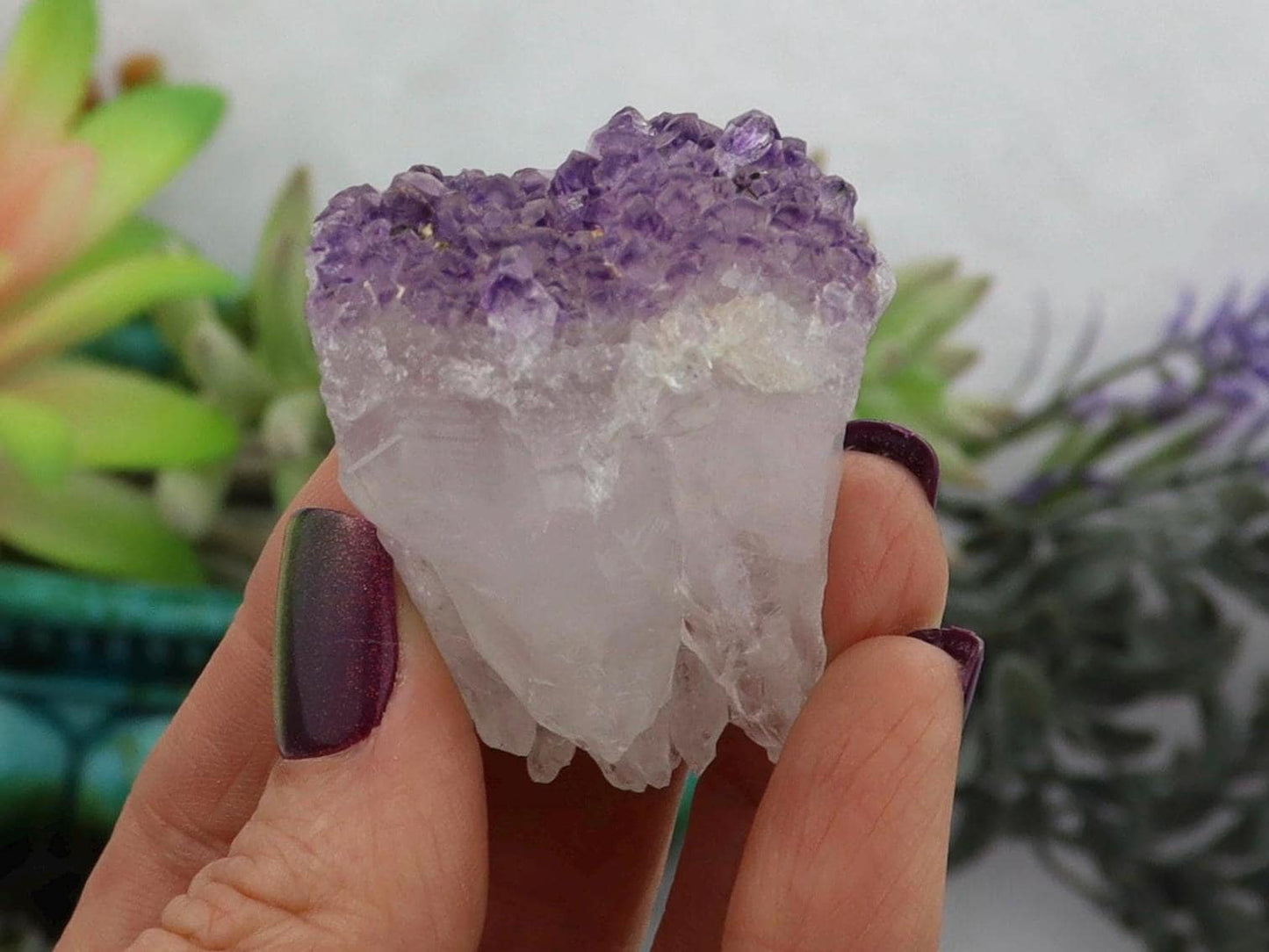 Amethyst Sugar Druzy Point: Brazilian Crystal