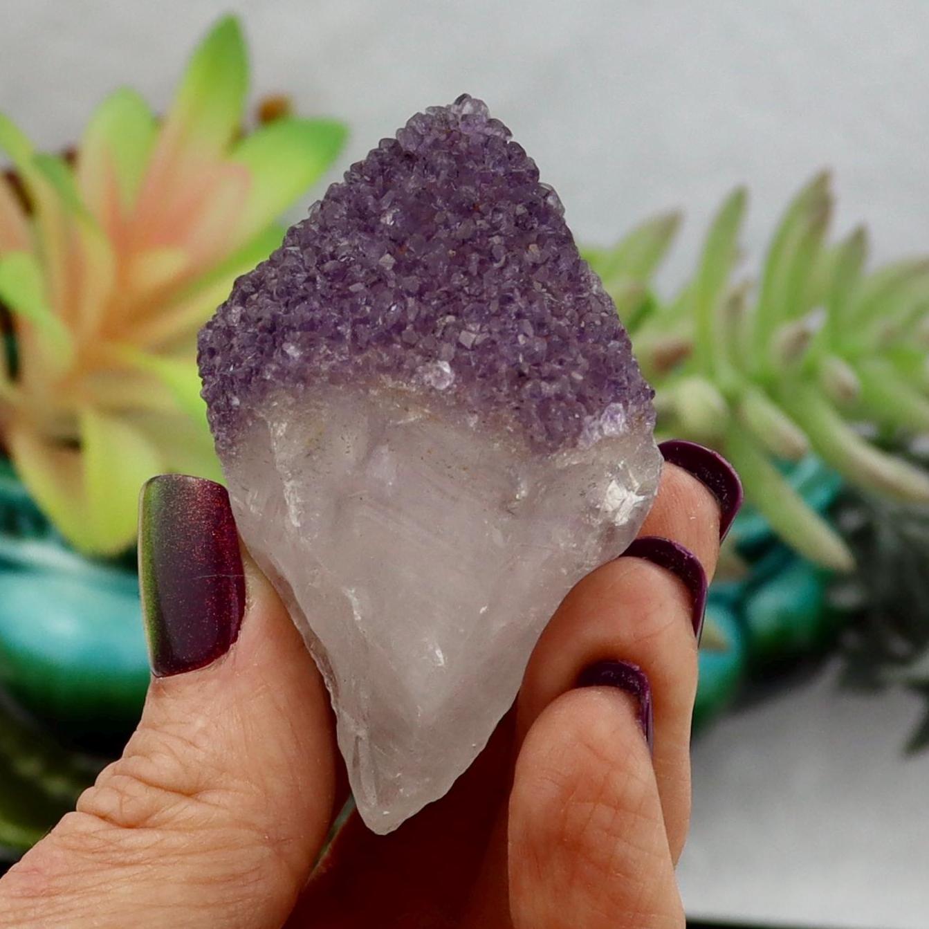 Amethyst Sugar Druzy Point: Brazilian Crystal