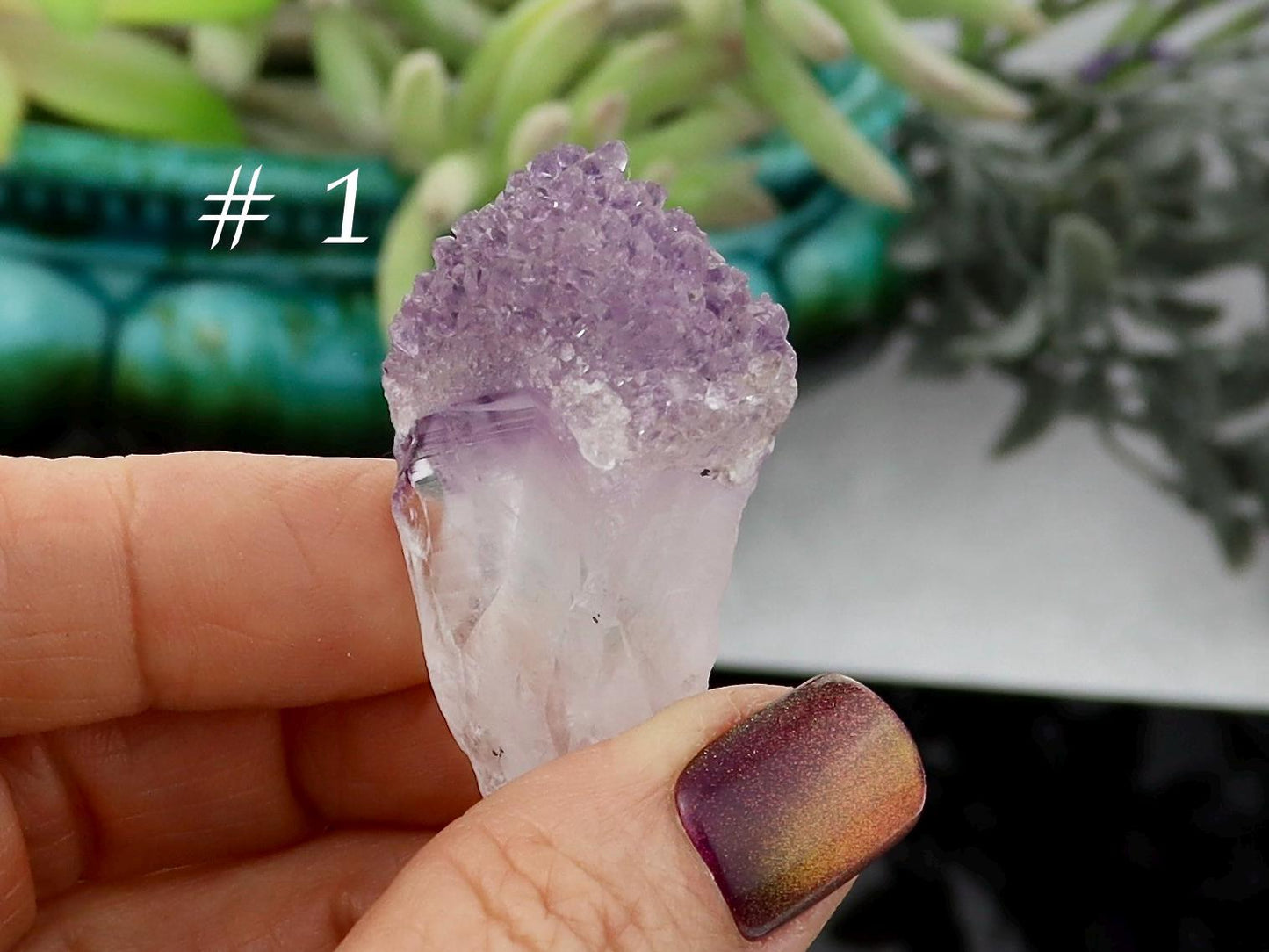 Amethyst Sugar Druzy Point: Brazilian Crystal