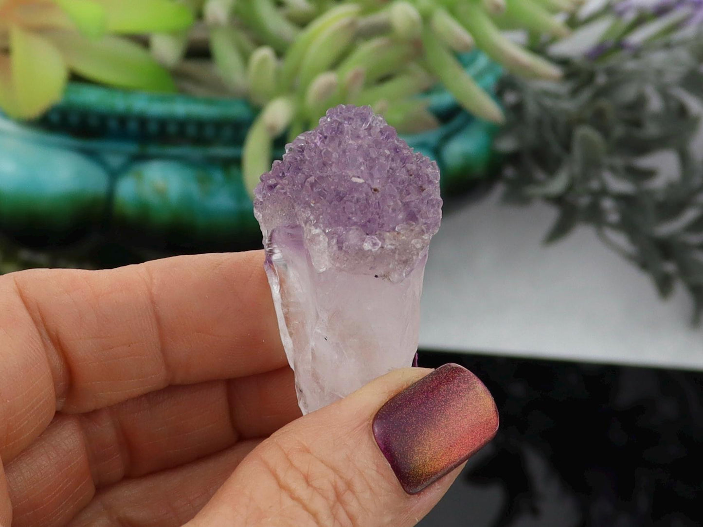 Amethyst Sugar Druzy Point: Brazilian Crystal