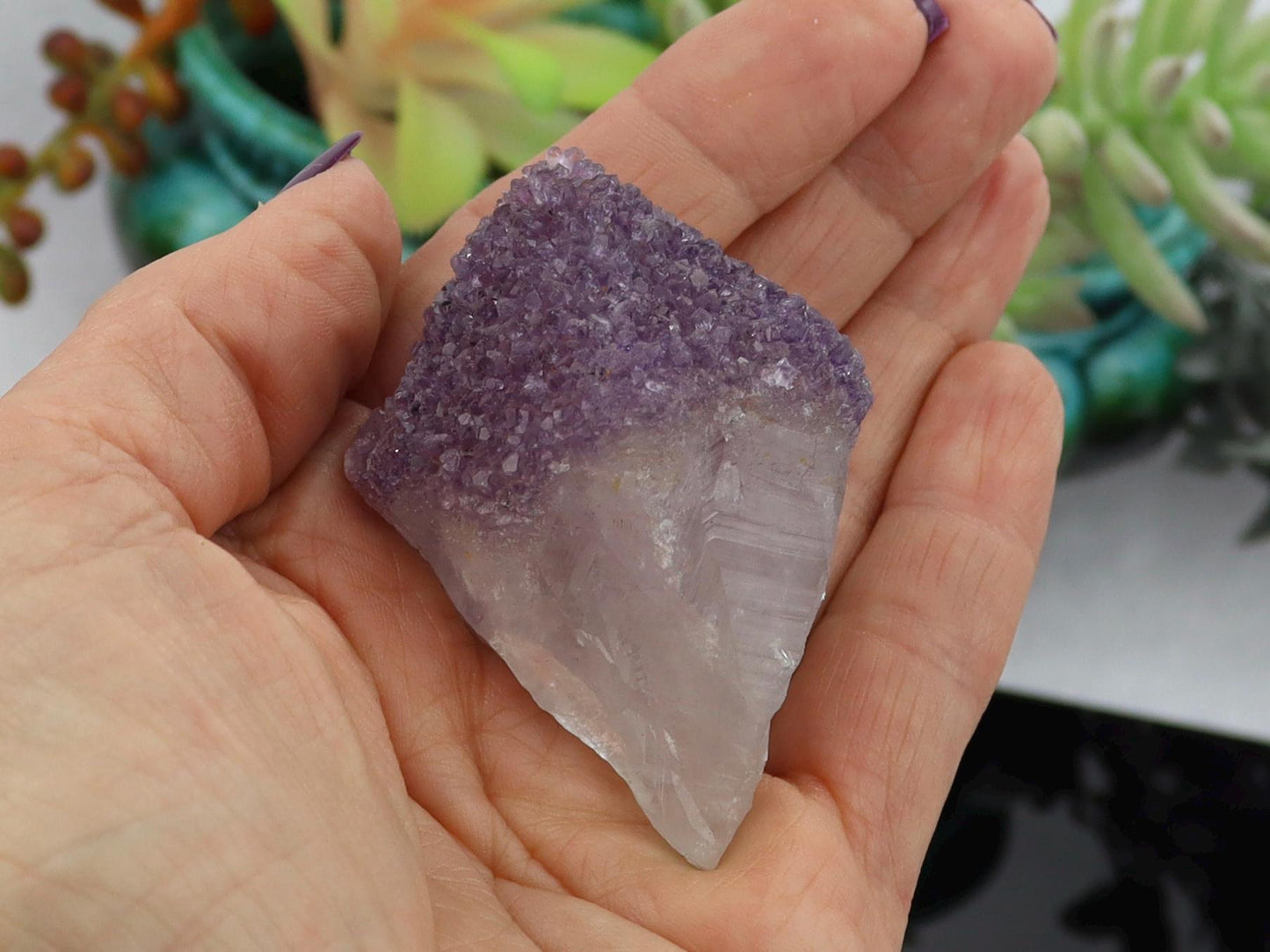 Amethyst Sugar Druzy Point: Brazilian Crystal