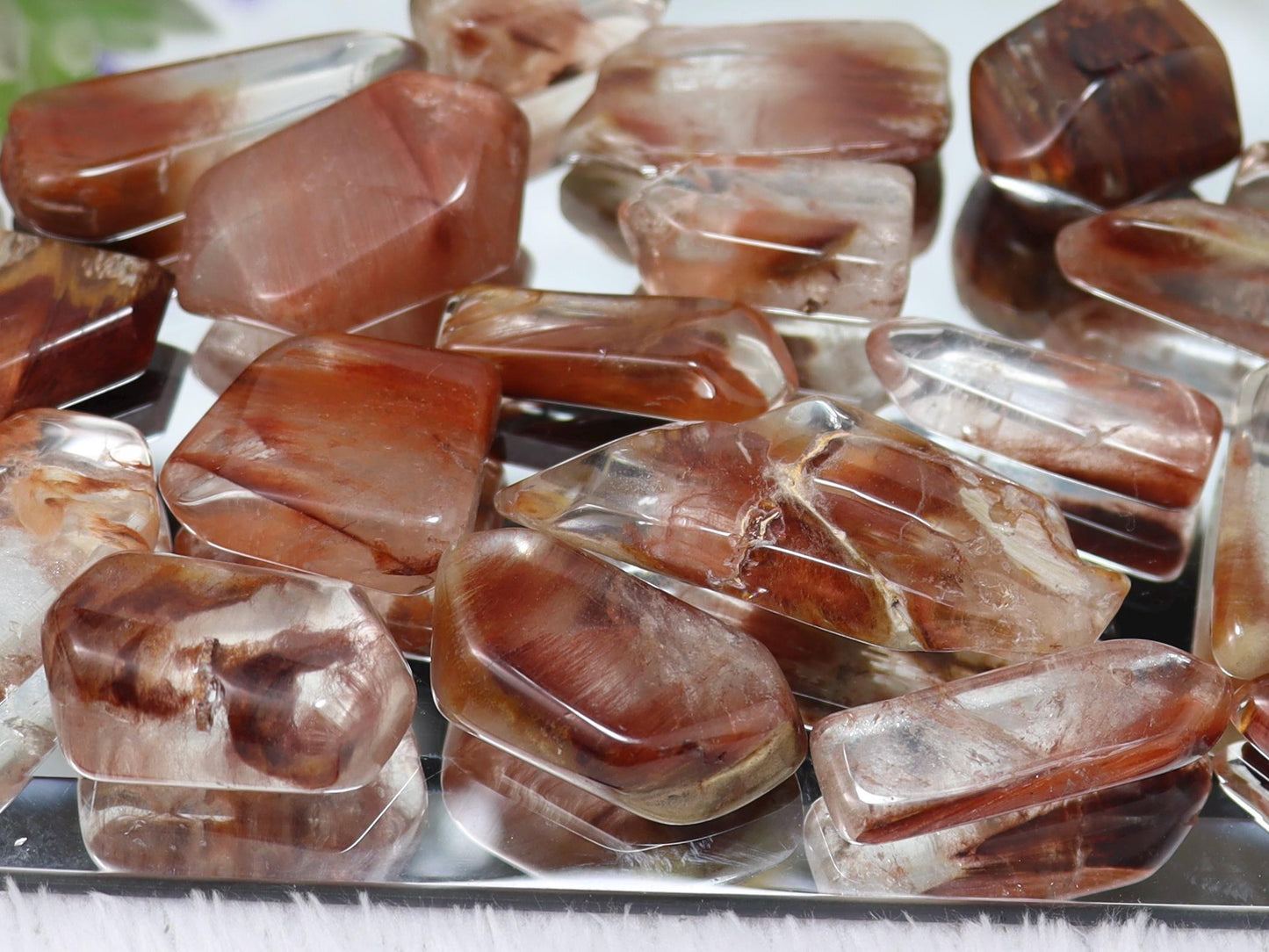 Amphibole Quartz Tumbled Stones
