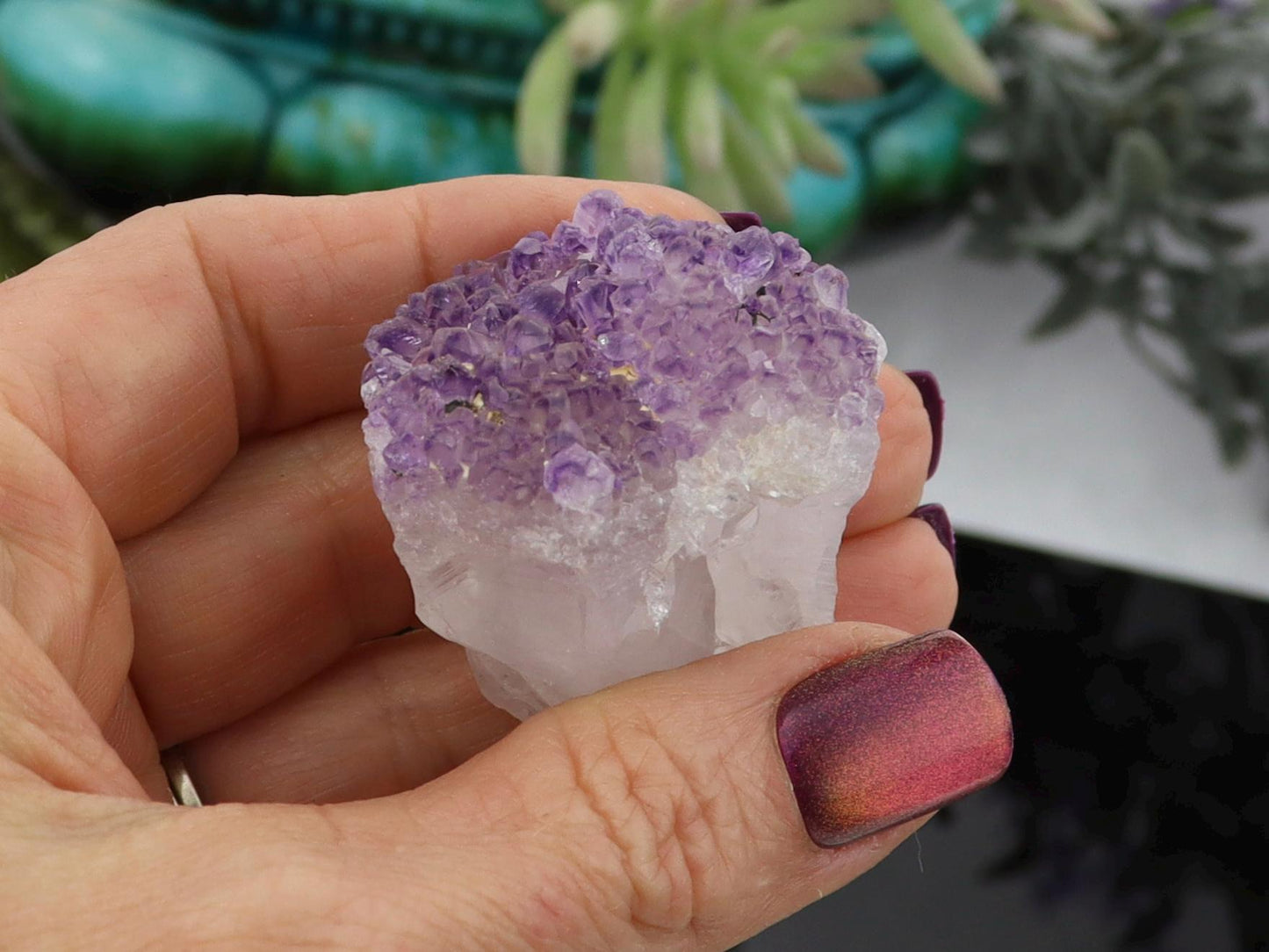 Amethyst Sugar Druzy Point: Brazilian Crystal