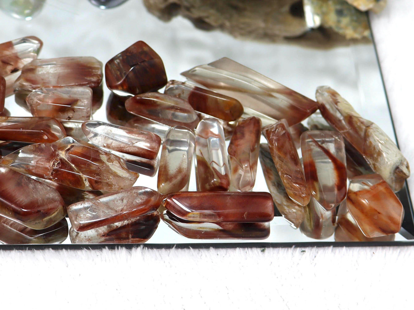 Amphibole Quartz Tumbled Stones