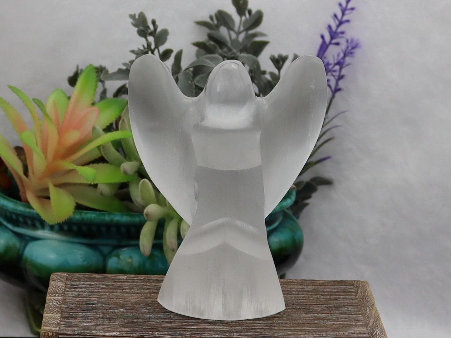 Hand-Carved Selenite Angel Crystal