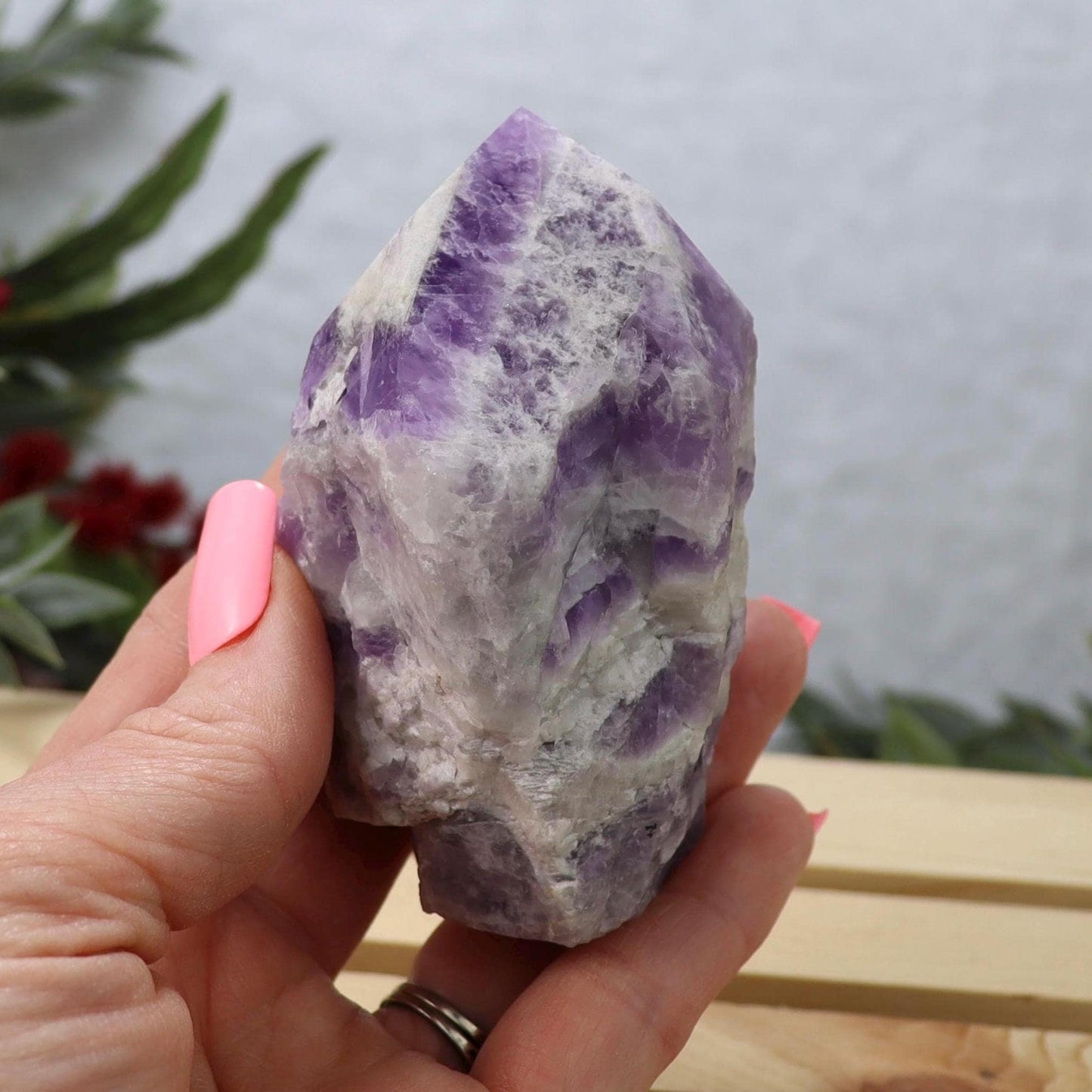 Chevron Amethyst Point: Semi Polished Dream Amethyst, Choose Your Favorite