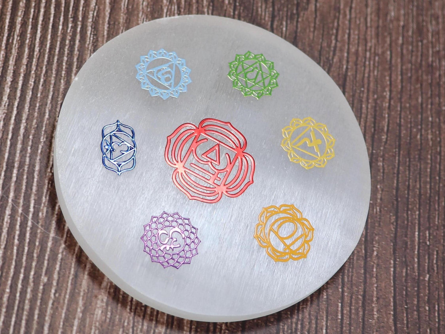 Selenite 7 Chakra Charging Plate Disk