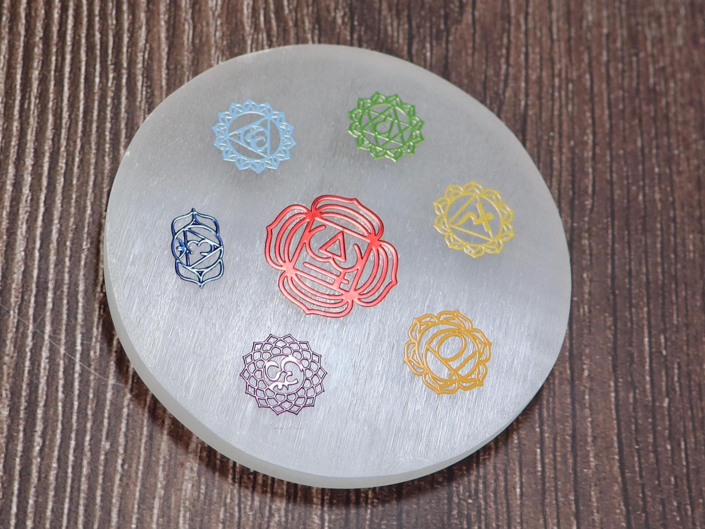 Selenite 7 Chakra Charging Plate Disk
