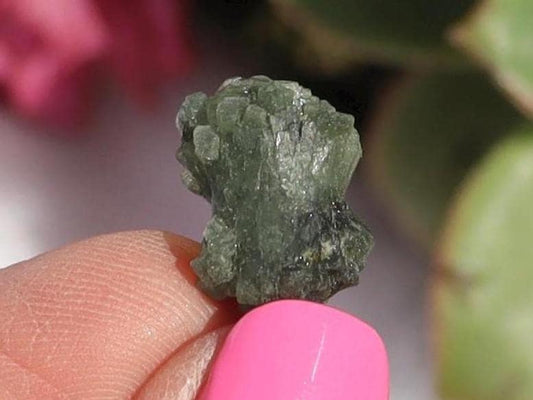 Raw Prehnite Crystal Bowtie