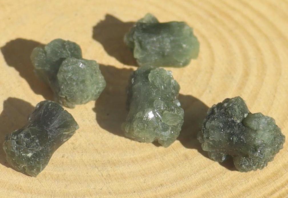 Raw Prehnite Crystal Bowtie