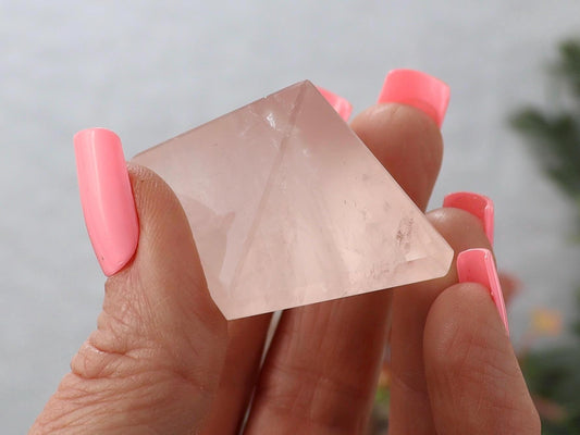 Rose Quartz Crystal Pyramids