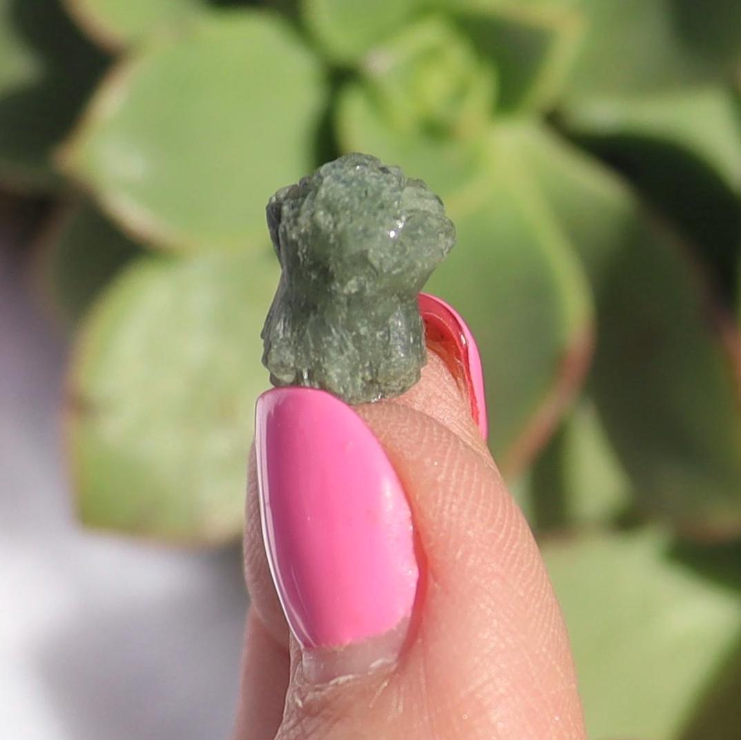 Raw Prehnite Crystal Bowtie