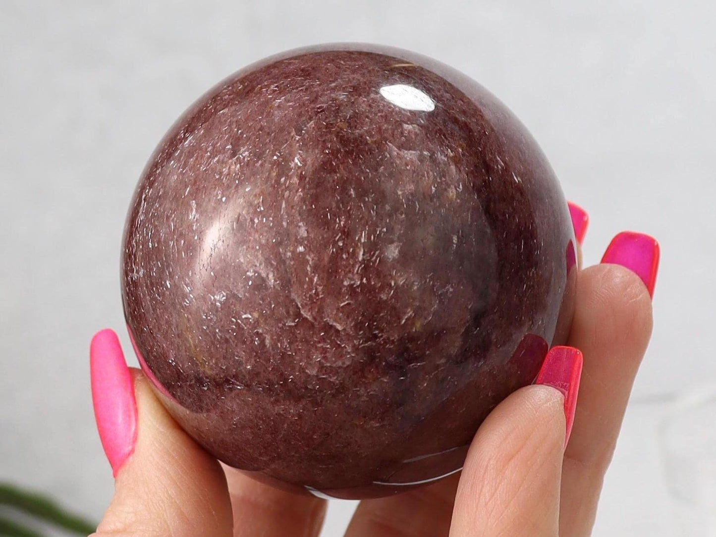 Strawberry Quartz Spheres - Crystal Ball Decor