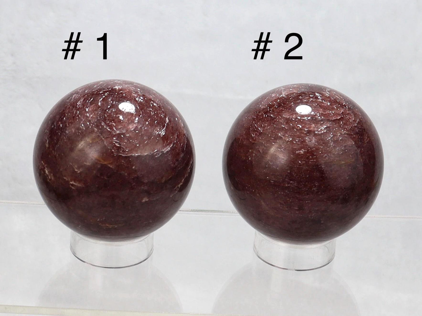 Strawberry Quartz Spheres - Crystal Ball Decor