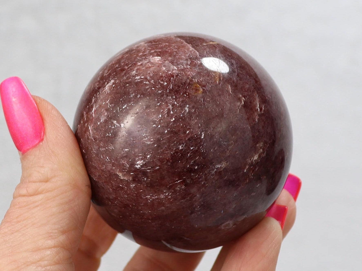 Strawberry Quartz Spheres - Crystal Ball Decor