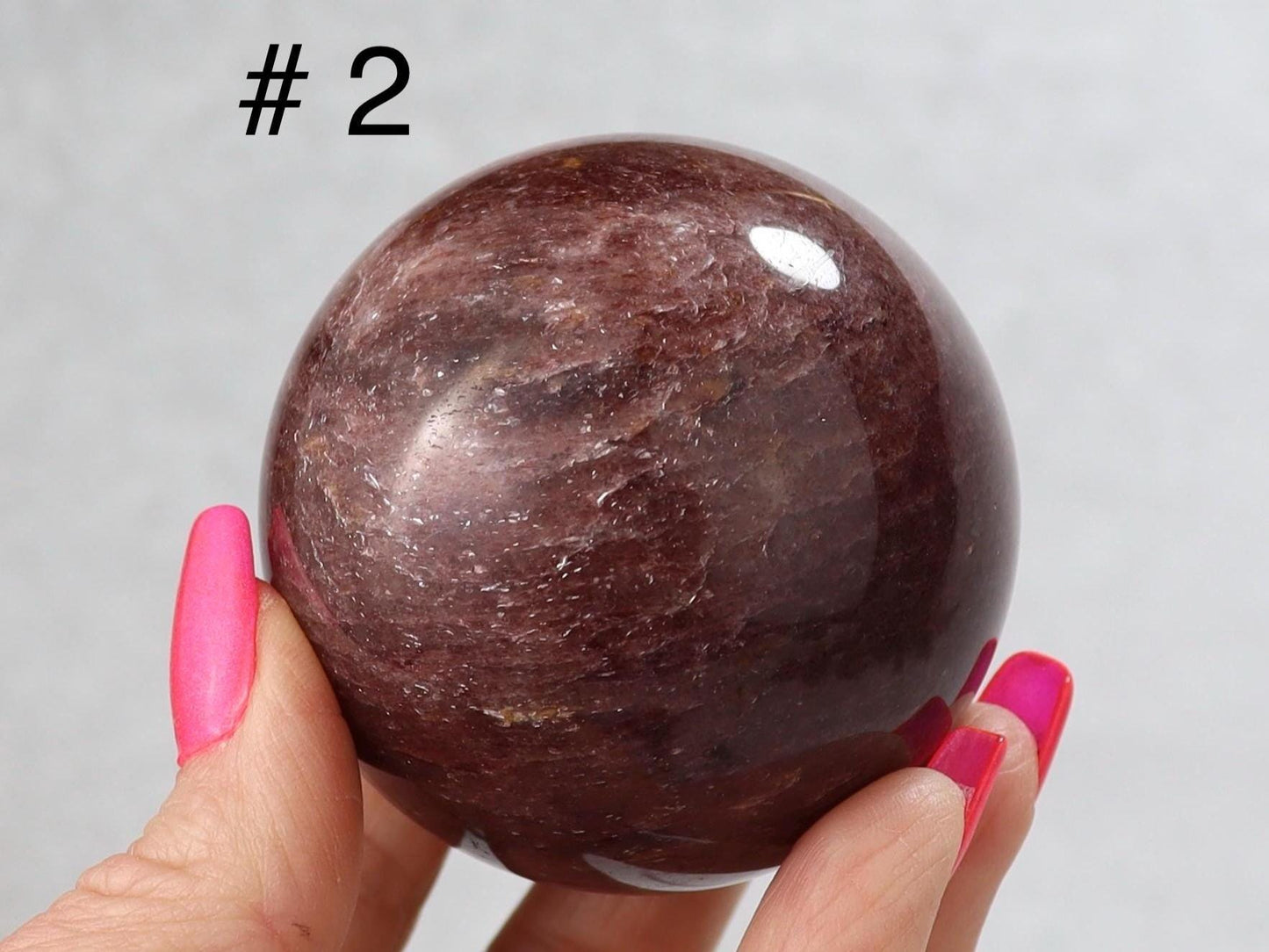 Strawberry Quartz Spheres - Crystal Ball Decor